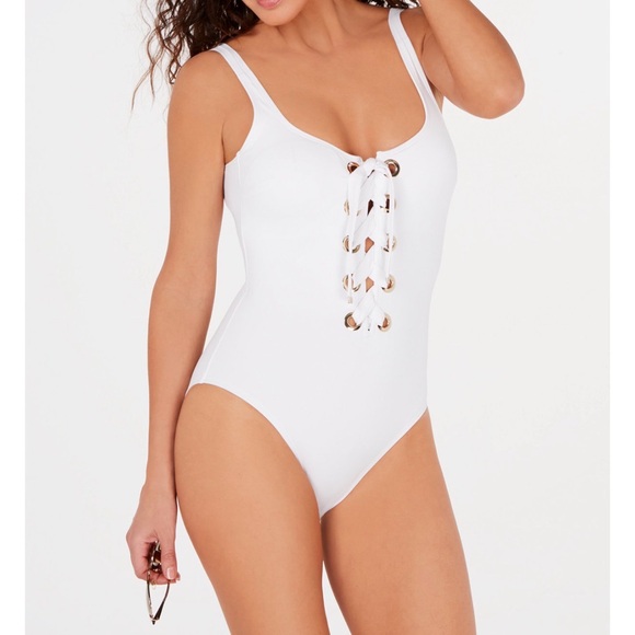 Michael Kors White One Piece Swimsuit - Picture 10 of 11